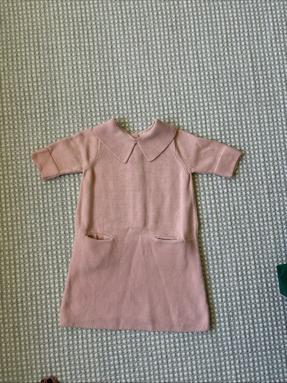 As We Grow Island Knit Peter Pan Collar Dress for girls